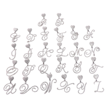 Load image into Gallery viewer, Cursive Heart Initial Necklace