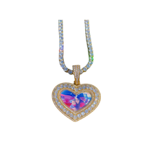 Load image into Gallery viewer, Studded Heart Picture Pendent