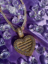 Load image into Gallery viewer, Baguette Heart Locket Photo Pendant