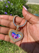 Load image into Gallery viewer, Studded Heart Picture Pendent