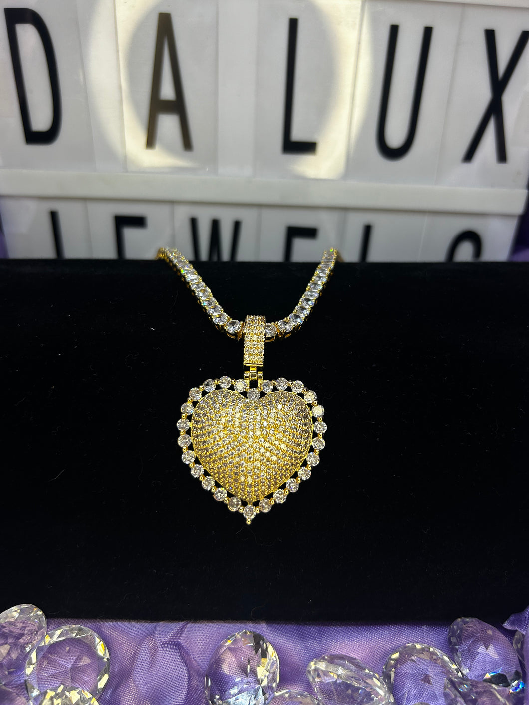 Diamond Heart Pendant Necklace