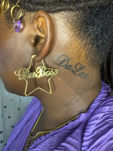 Custom Star Hoop Earrings