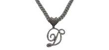 Load image into Gallery viewer, Cursive Heart Initial Necklace
