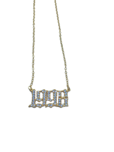Load image into Gallery viewer, Blinged Birth Year Necklace

