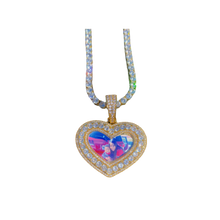 Load image into Gallery viewer, Studded Heart Picture Pendent
