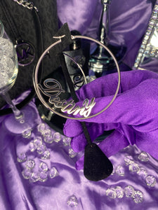 Curvy Name Hoops